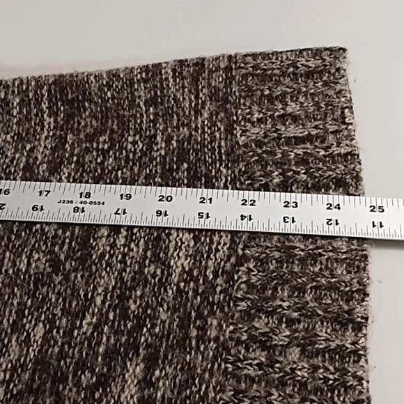 Mock Cowl Neck Sweater Vest Top Jacket Shell Tan Button Detail Fall Chunky look - Picture 6 of 10